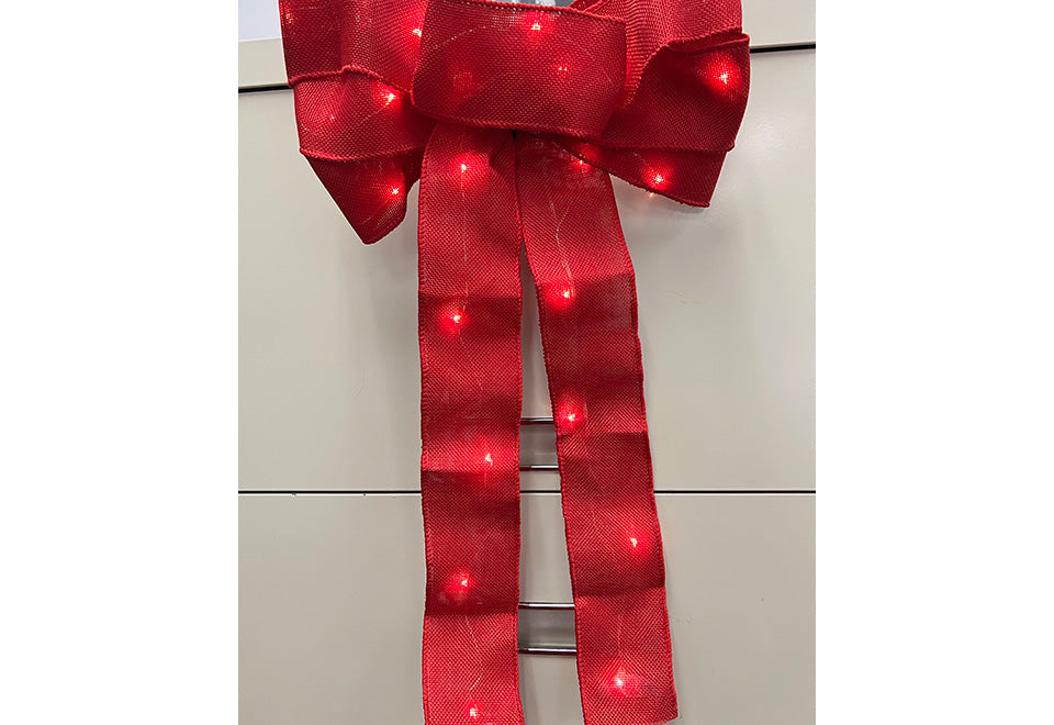 Cordless Light-Up Holiday Ribbon Bow