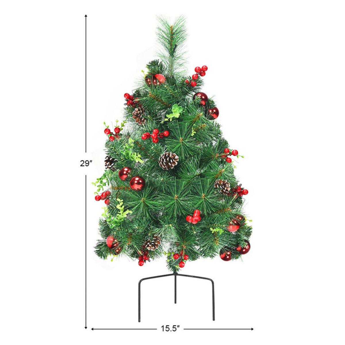 Cordless Pre-Lit LED Walkway Trees, Set of 2