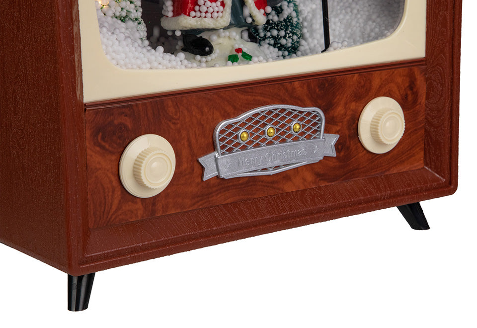 12-Inch LED Musical Snowing Santa Décor
