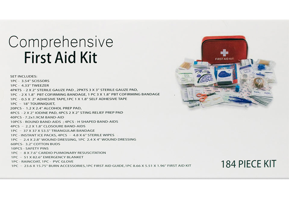 184-Piece First Aid Kit for Home & Travel