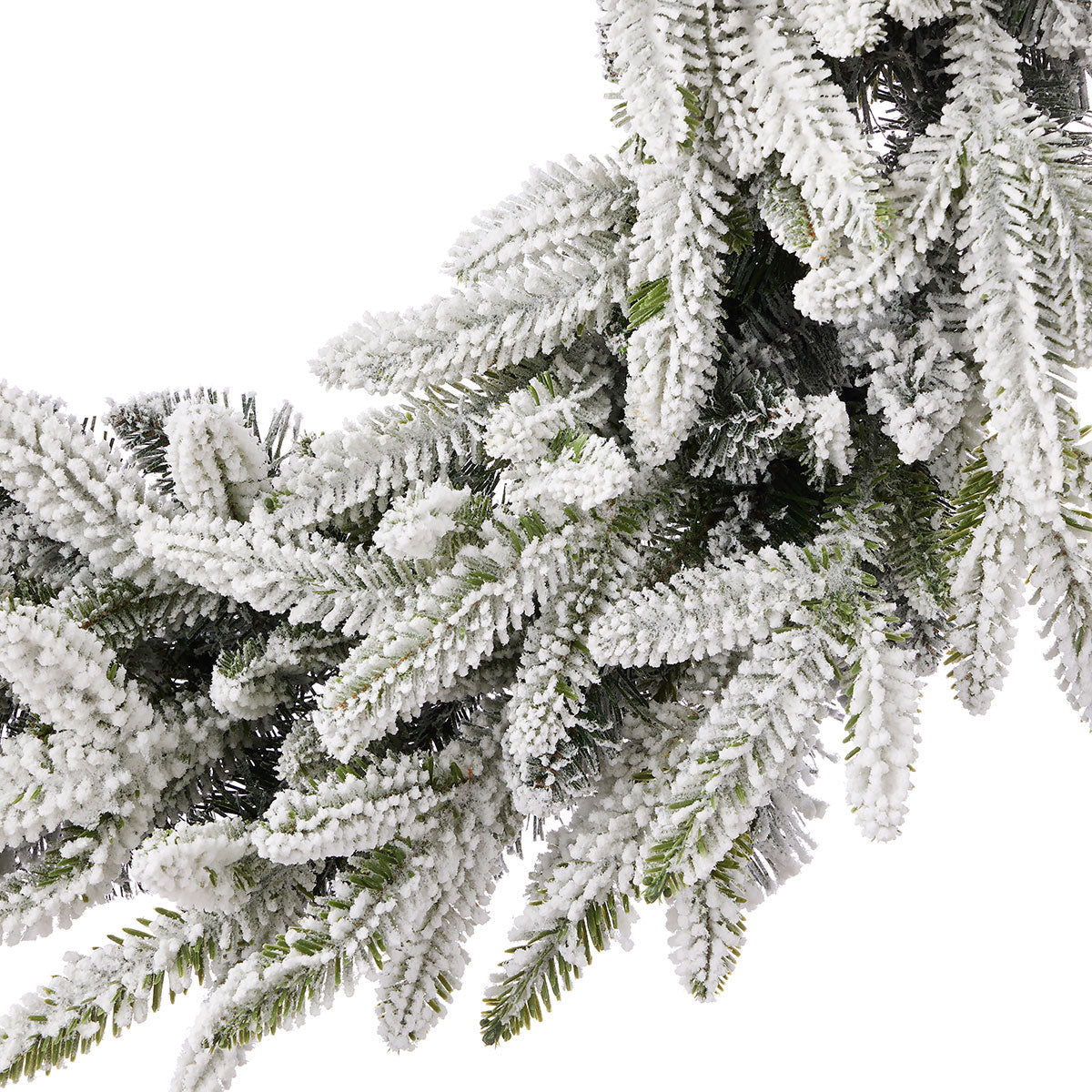 24'' Pre-Lit Flocked Frasier Fir Wreath