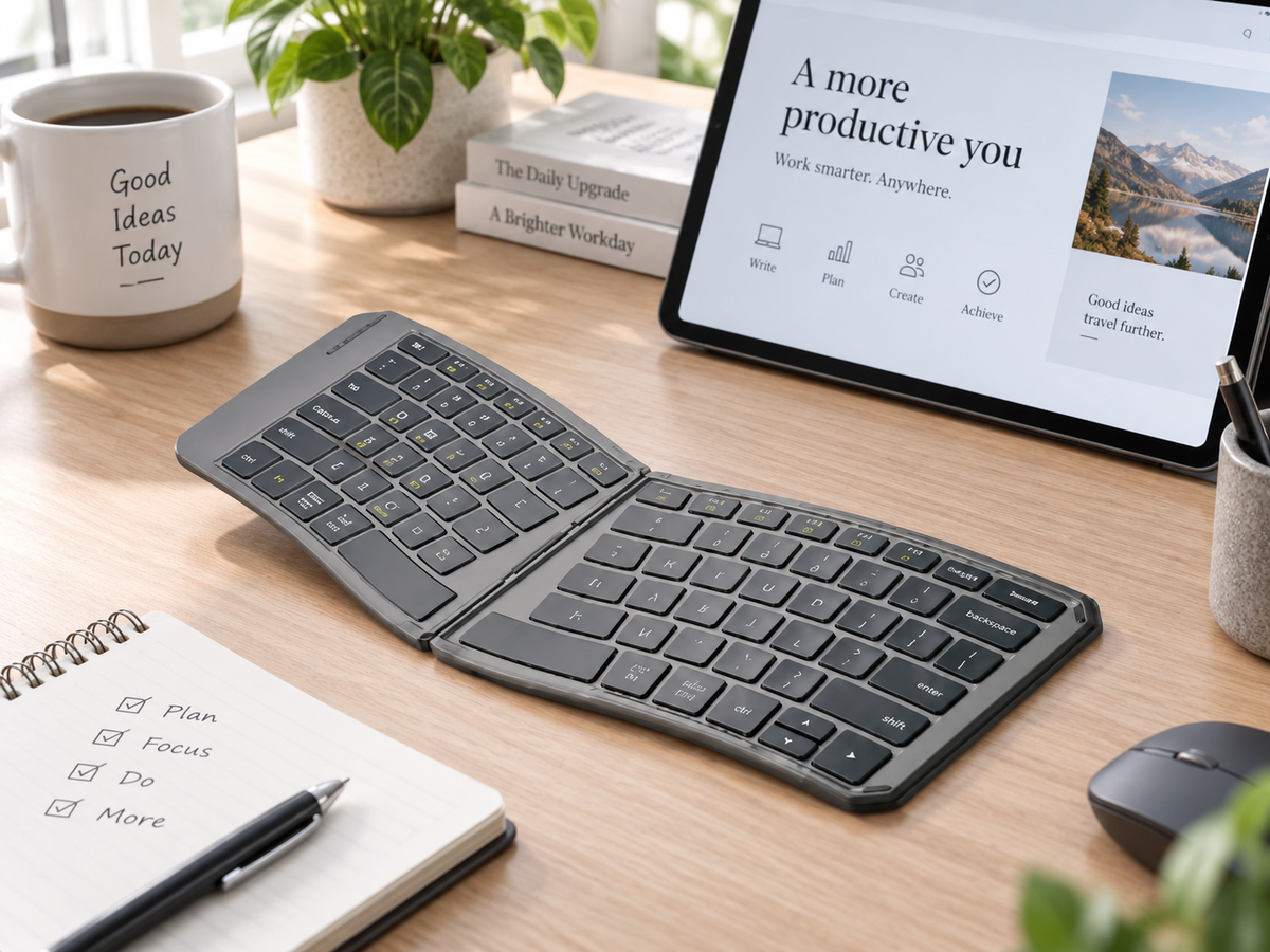 Ergonomic Foldable Bluetooth Keyboard