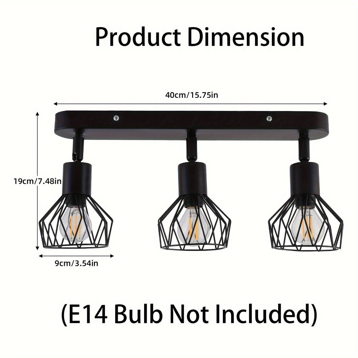 Vintage 3-Light Cage Spotlight
