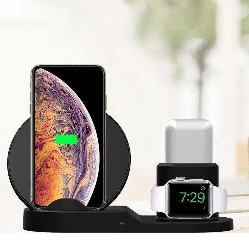 3-in-1 Wireless Charging Dock & Desk Organizer