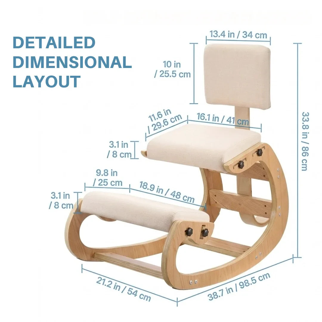 Ergonomic Kneeling Chair Stool for Back Relief & Posture Support