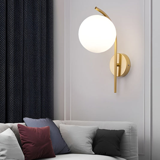 Ergové Glass Ball Wall Sconce LED Plug-In