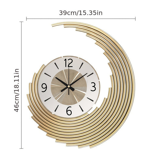 Layered Crescent Wall Clock, Silent Quartz