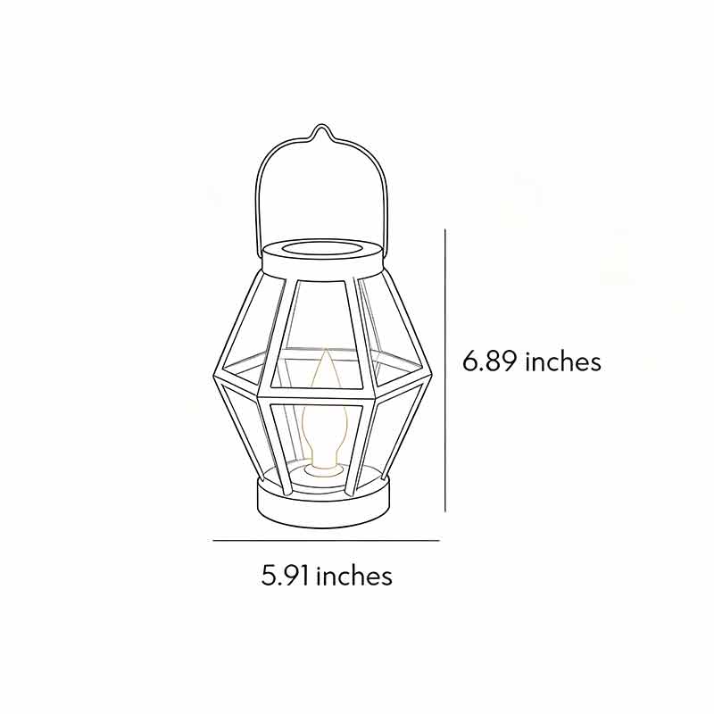 Cordless Iron Mesh Accent Lamps, Set of 2, Black