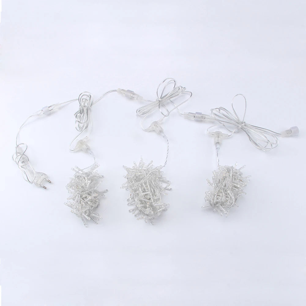 Cascading LED Waterfall Lights | Plug-In Warm White Garland