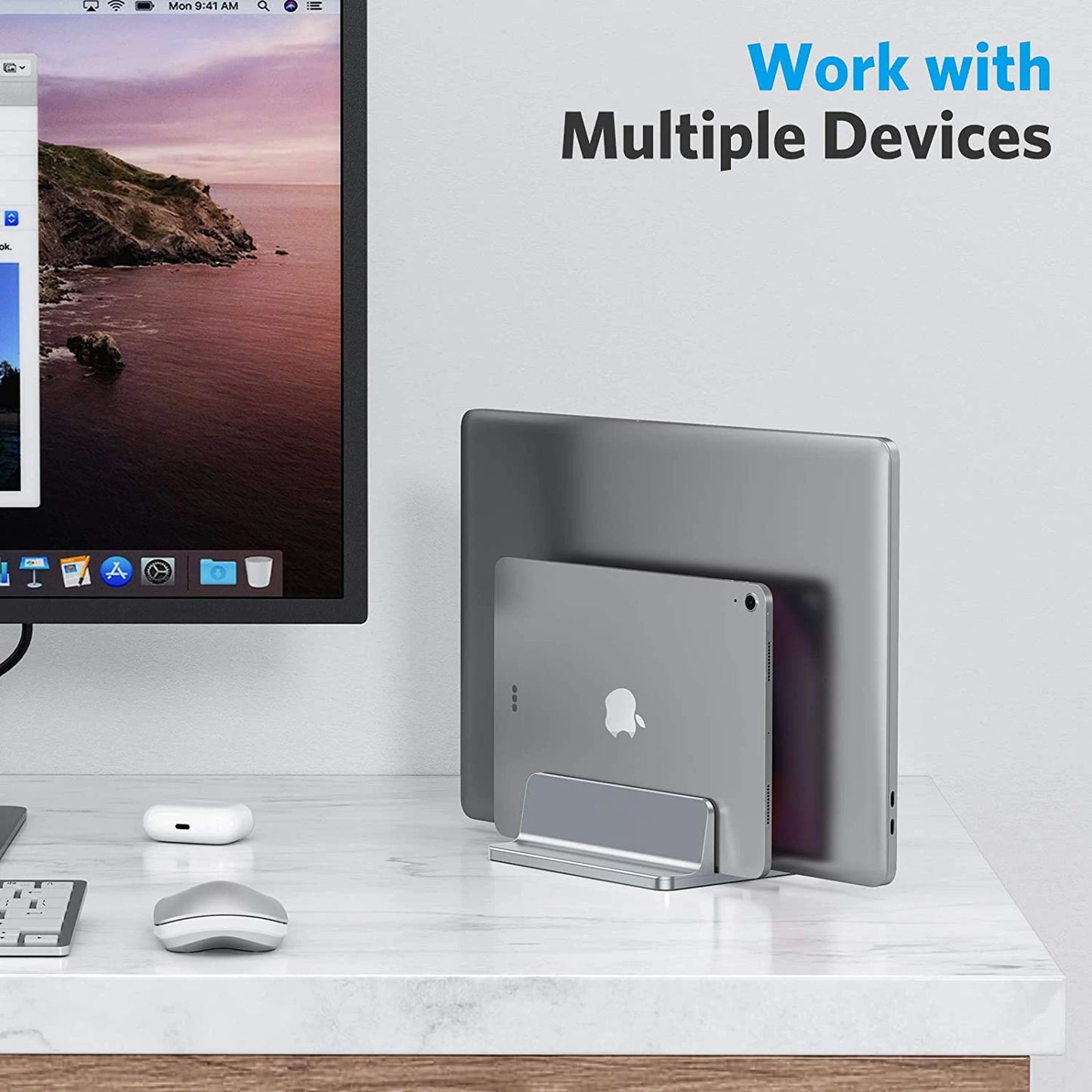 Aluminum Vertical Laptop Stand