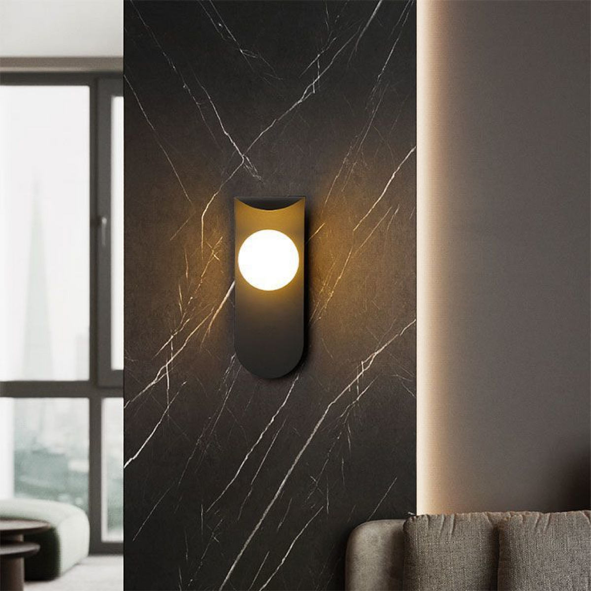 Nordic Orb Wall Light with Glass Diffuser
