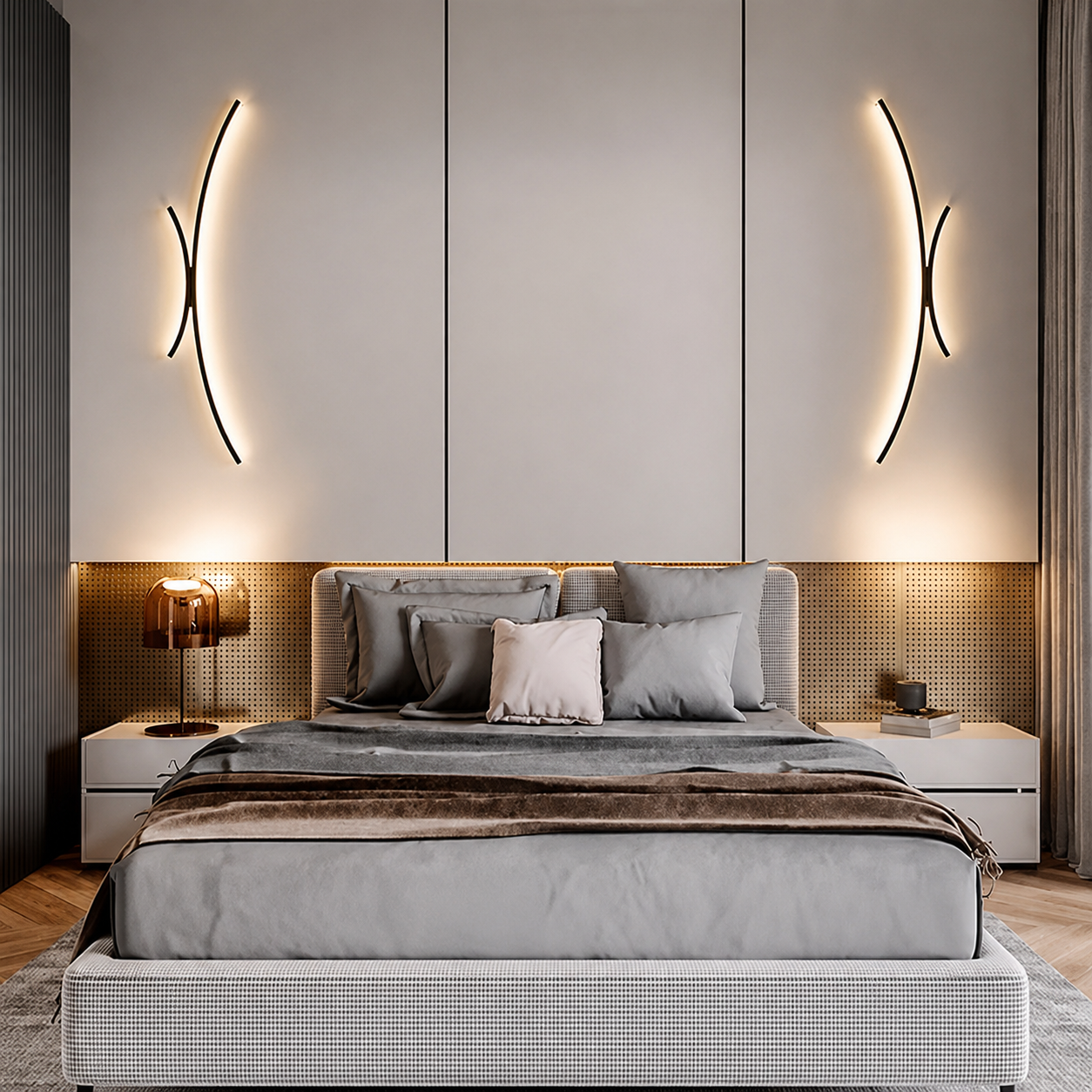 Curved Linear LED Wall Sconce