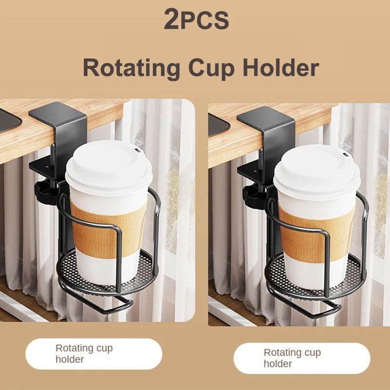 Desk Cup Holder with Headphone Hanger