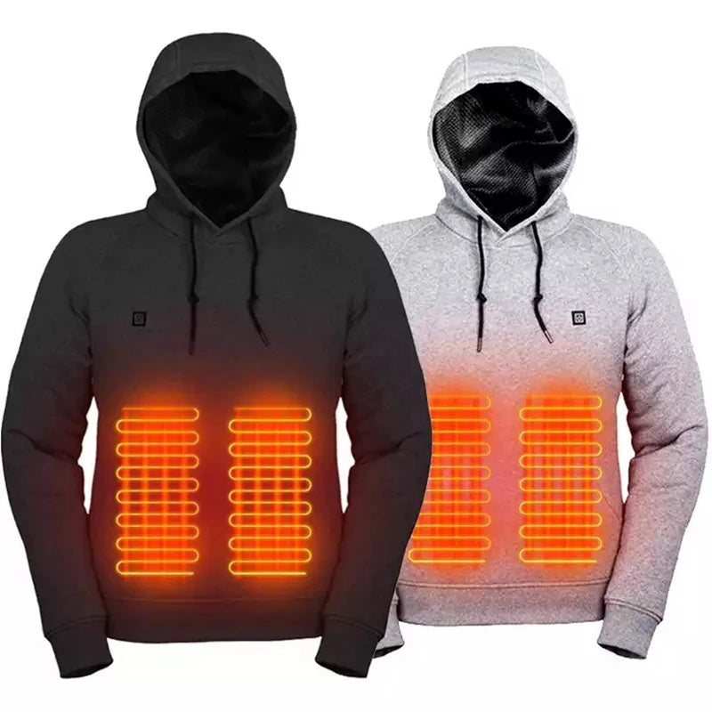 USB Heated Hoodie | 5 Heat Levels, Power Bank Pocket