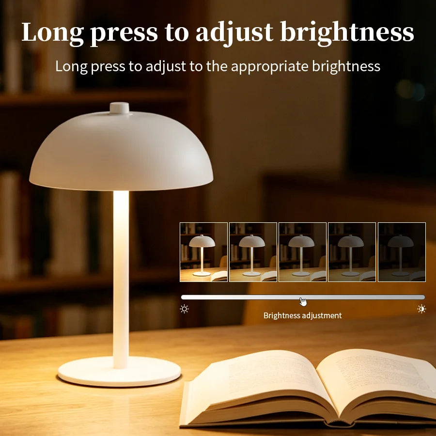 Cordless LED Table Lamp | USB-C Rechargeable, Touch Dimmable