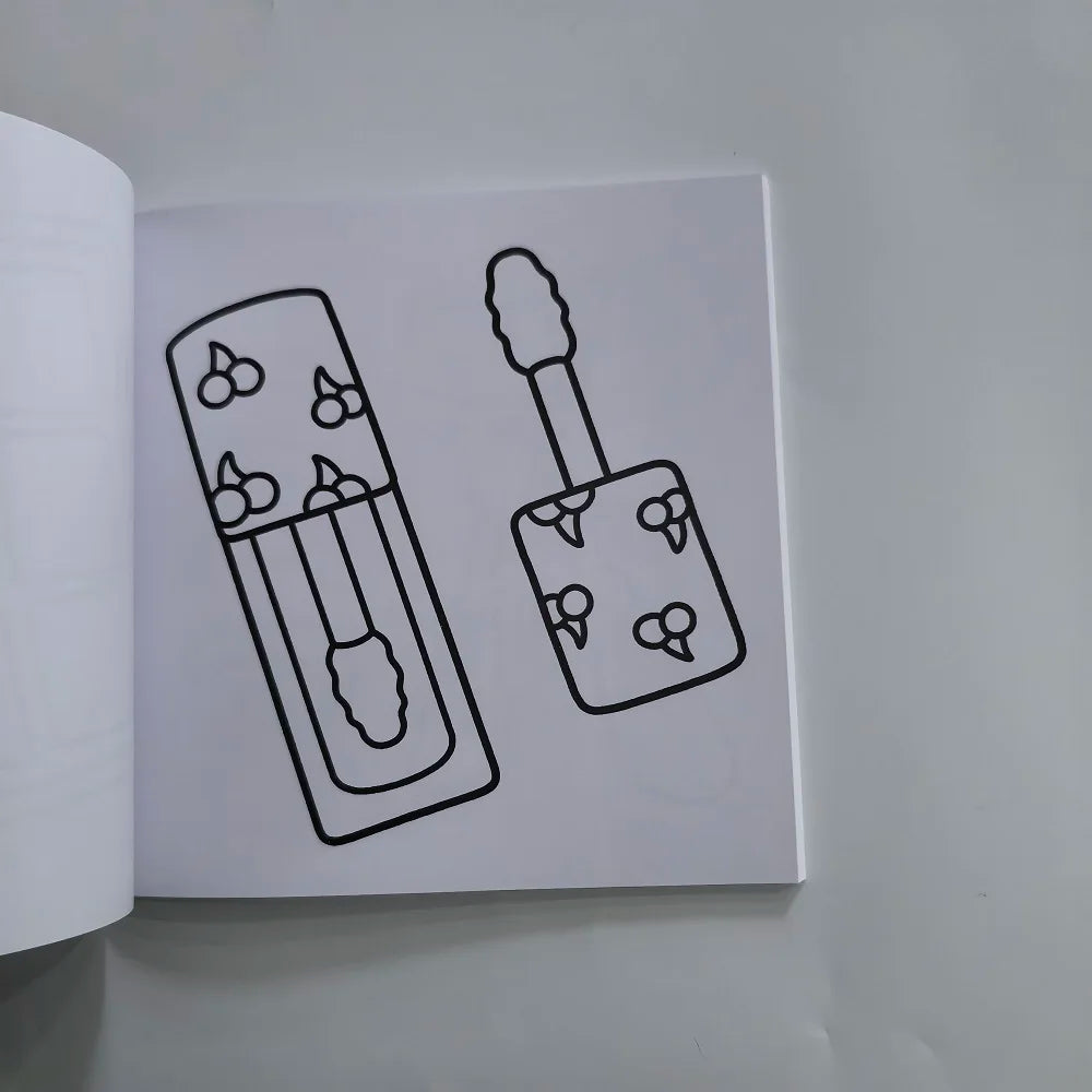 Cosmetics-Themed Adult Coloring Book