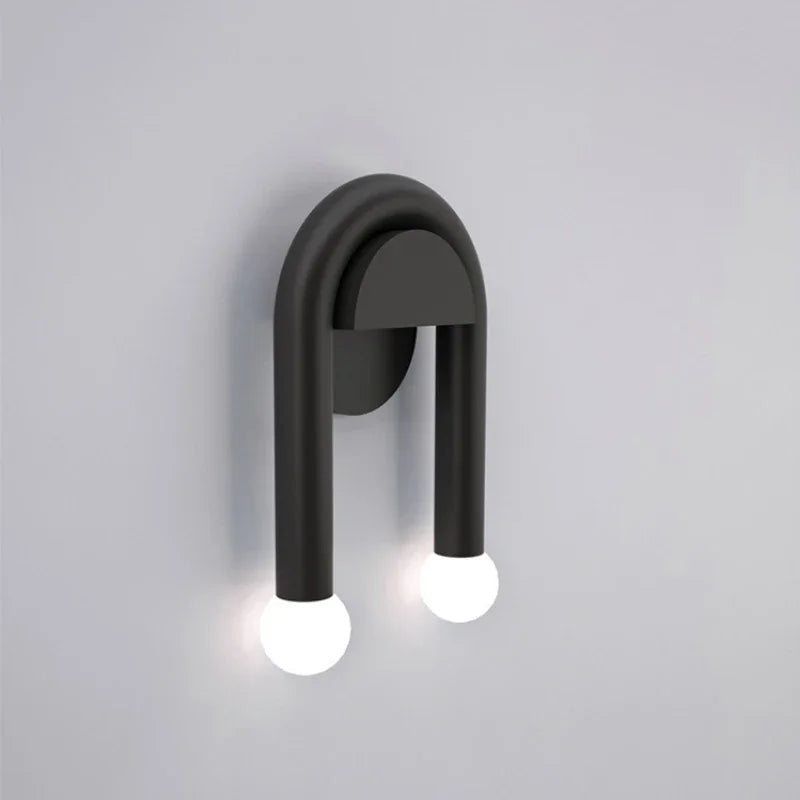 Arcus Matte Black Arched Wall Light