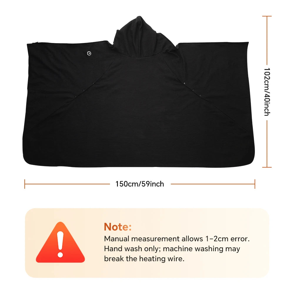 Heated Hooded Shawl Graphene Wrap