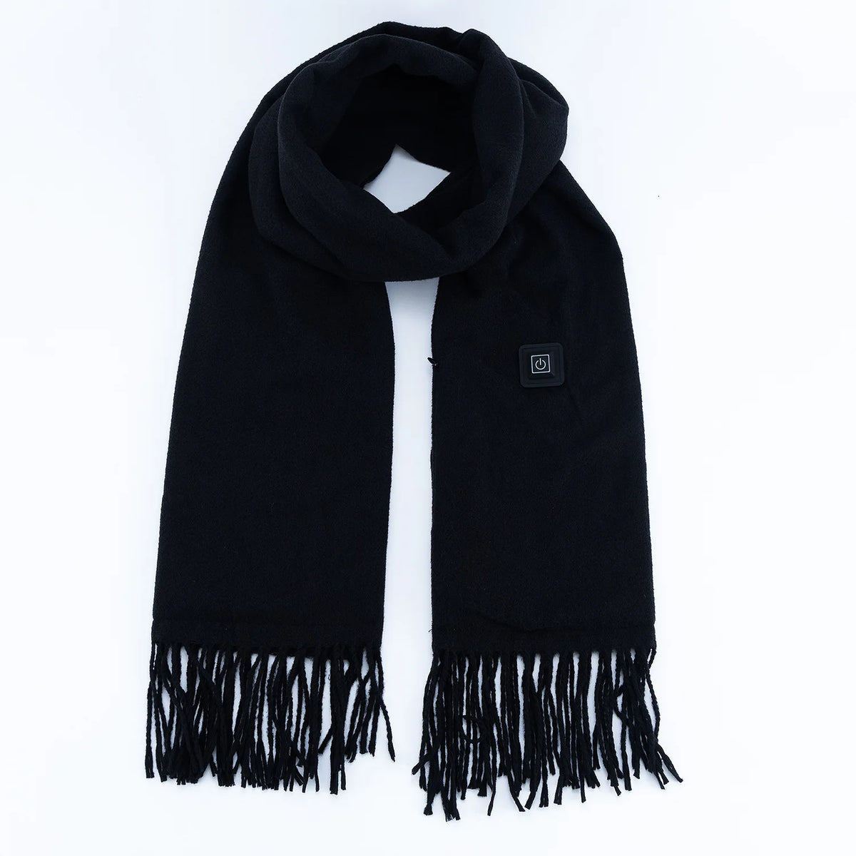 USB Heated Scarf | 3 Heat Gears, Soft Fleece Fringe Neck Warmer