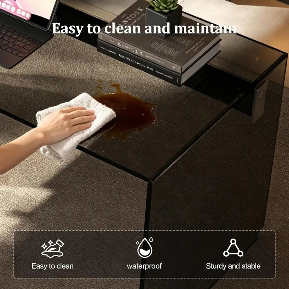 Vantry Tempered Glass Desk