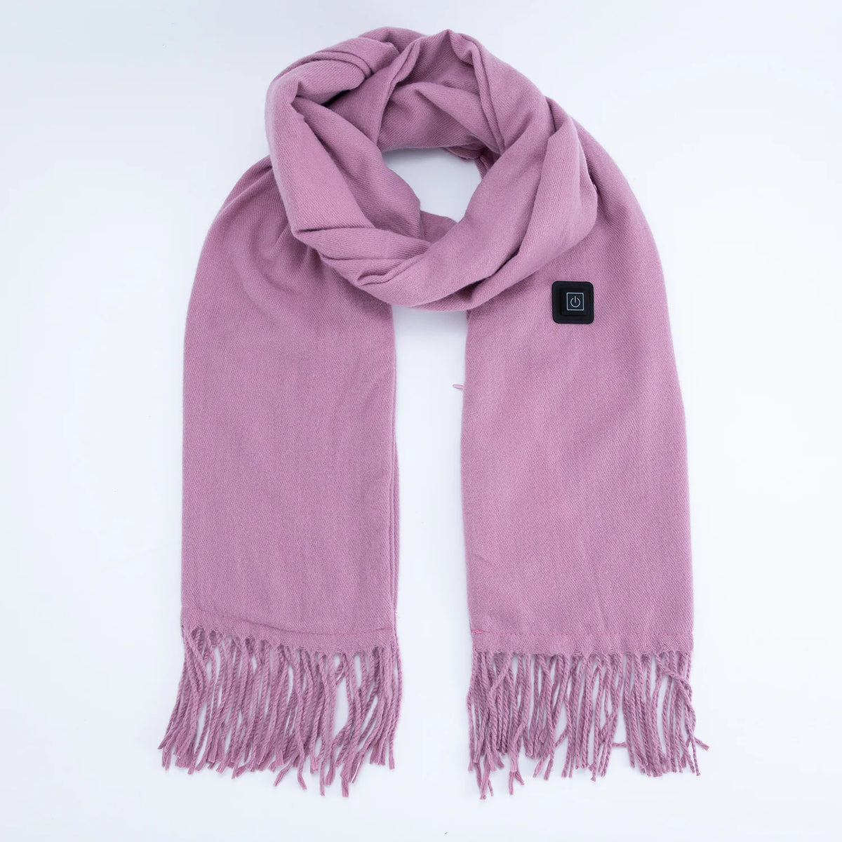USB Heated Scarf | 3 Heat Gears, Soft Fleece Fringe Neck Warmer