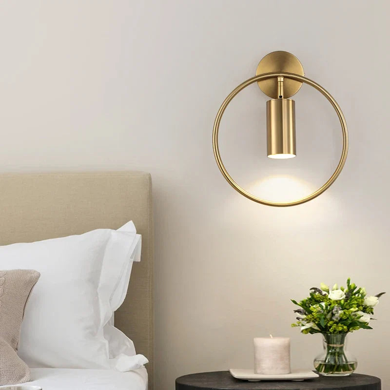 Halo Wall Light | Nordic Gold Minimalist Design
