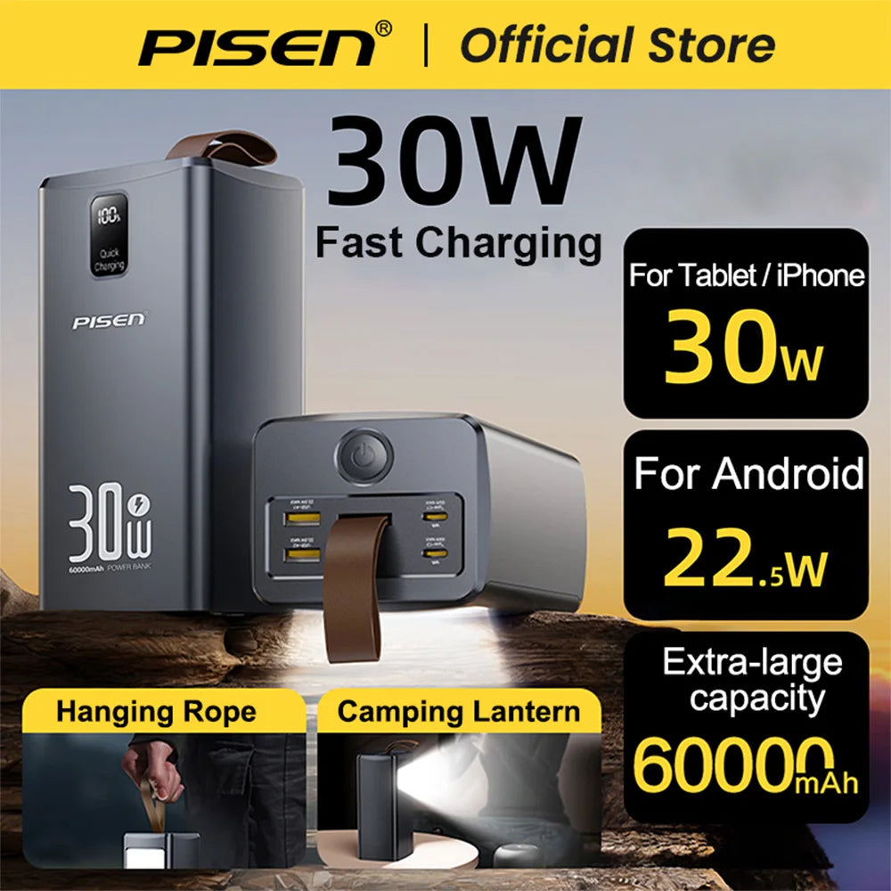 PISEN 60000mAh Power Bank