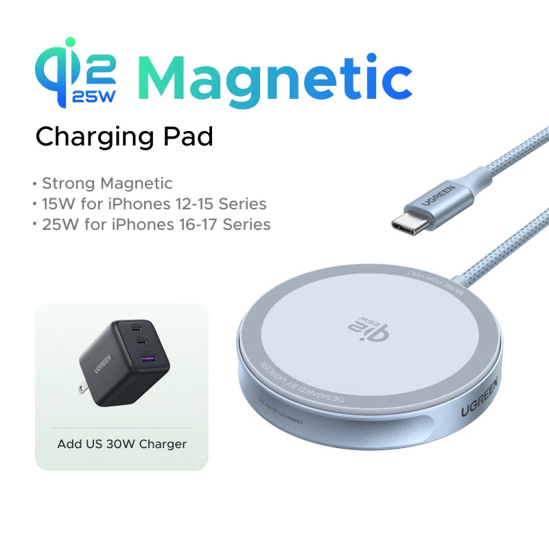 Qi2 Certified Magnetic Wireless Charger
