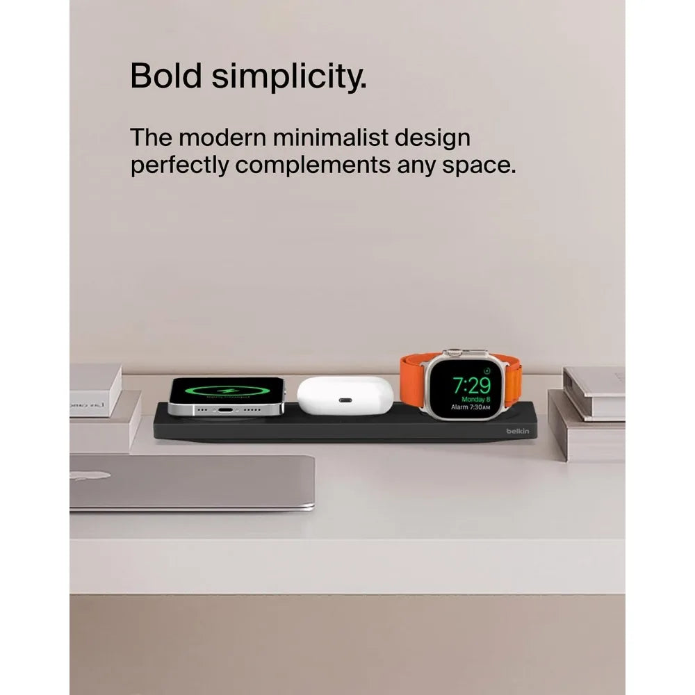 3-in-1 Sleek Wireless Charging Station
