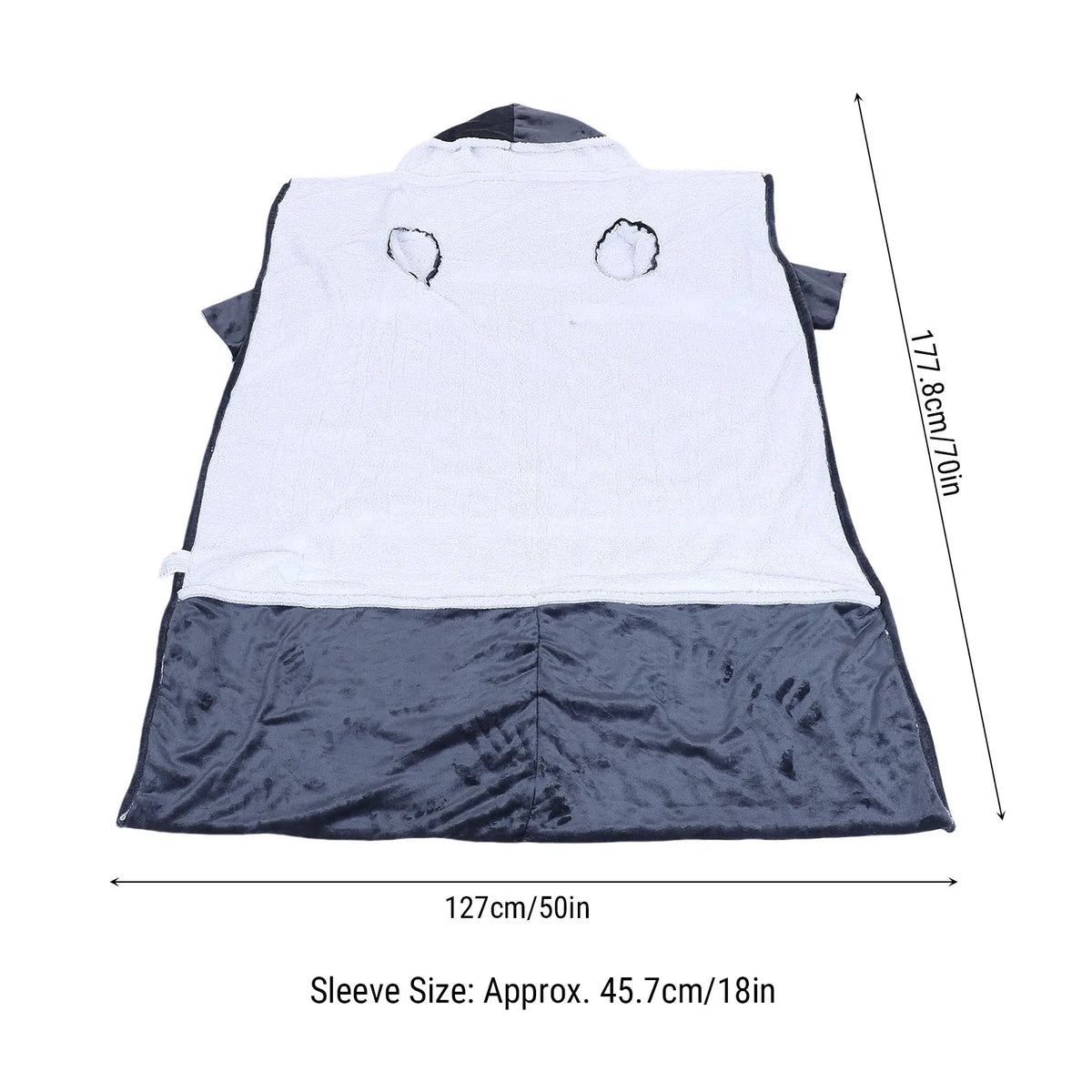 Wearable Heated Blanket Robe | Sleeves, Hood and Foot Pocket, 10 Heat Levels