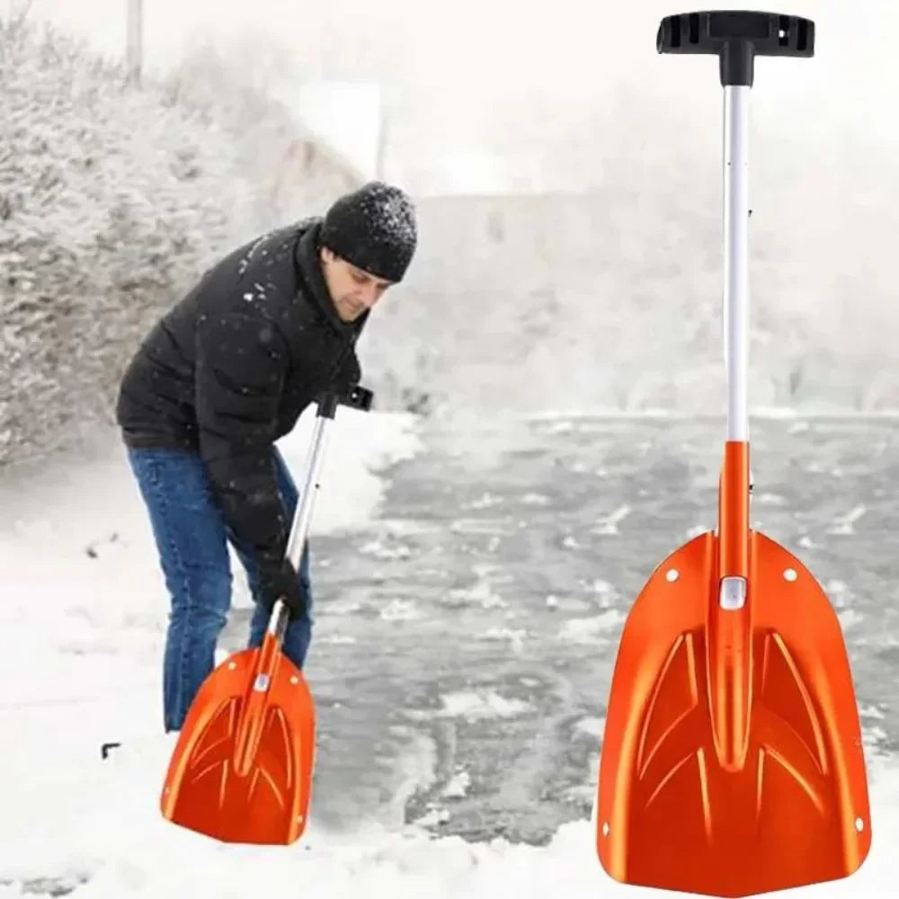 Telescopic Aluminum Snow Shovel | Portable Collapsible Winter Snow and Ice Shovel