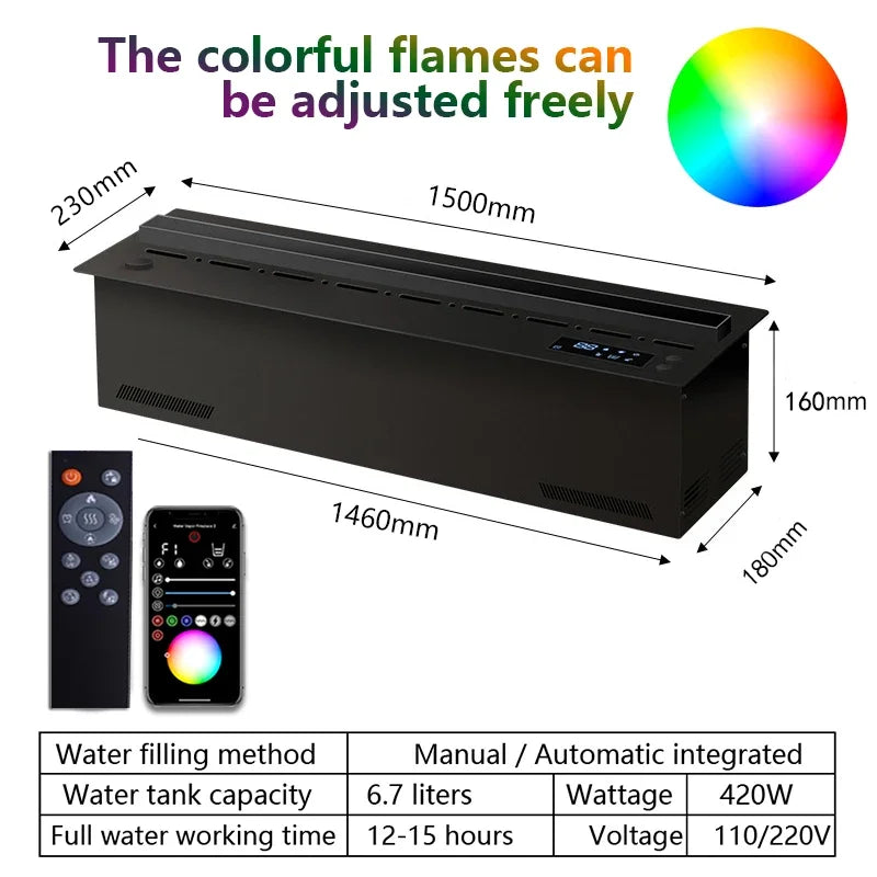 AtomoFlame 3D Steam Fireplace