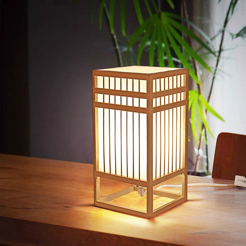 Ergové Bamboo Weave Desk Lamp