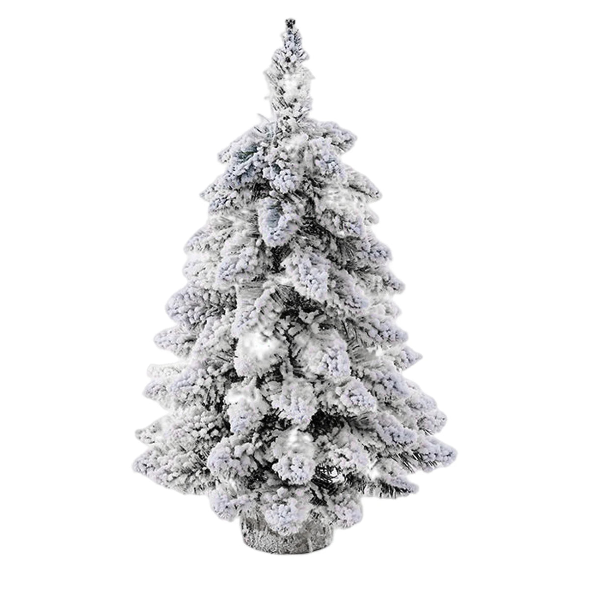 Snow Flocked Tabletop Christmas Tree | 45 cm with LED Lights