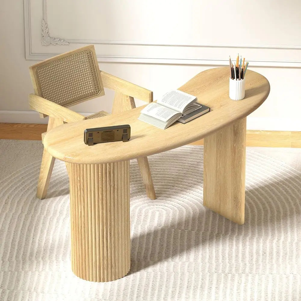 Curved Wood Writing Desk