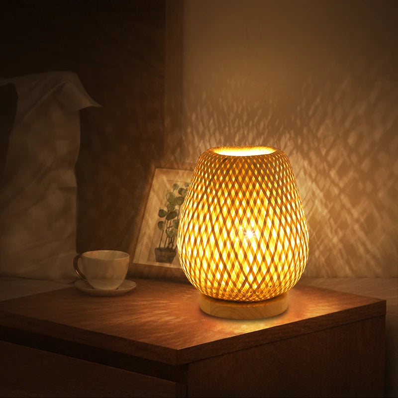 Ergové Bamboo Weave Desk Lamp