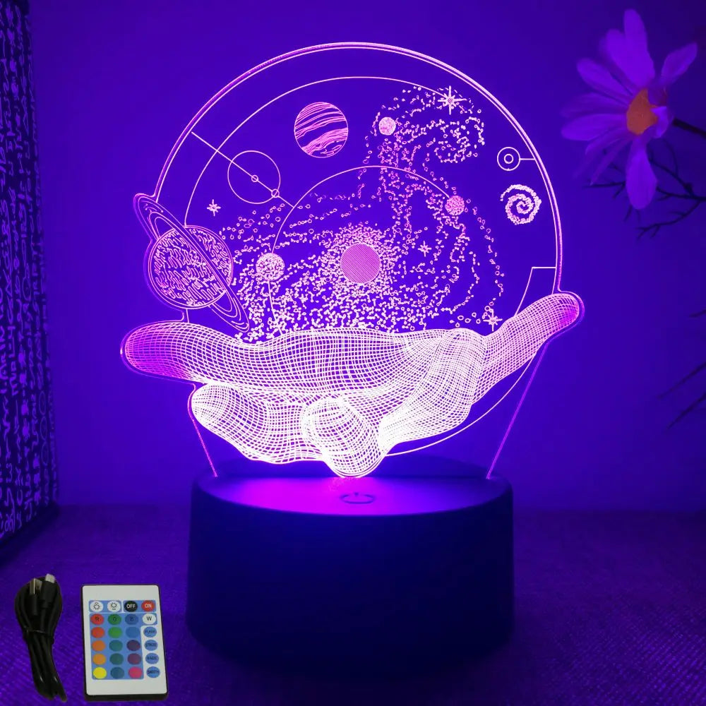 3D Astronaut Night Light - Kids' Space Lamp