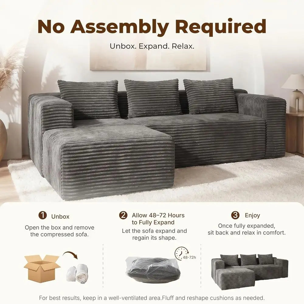 Marlow Deep-Seat Corduroy Sofa