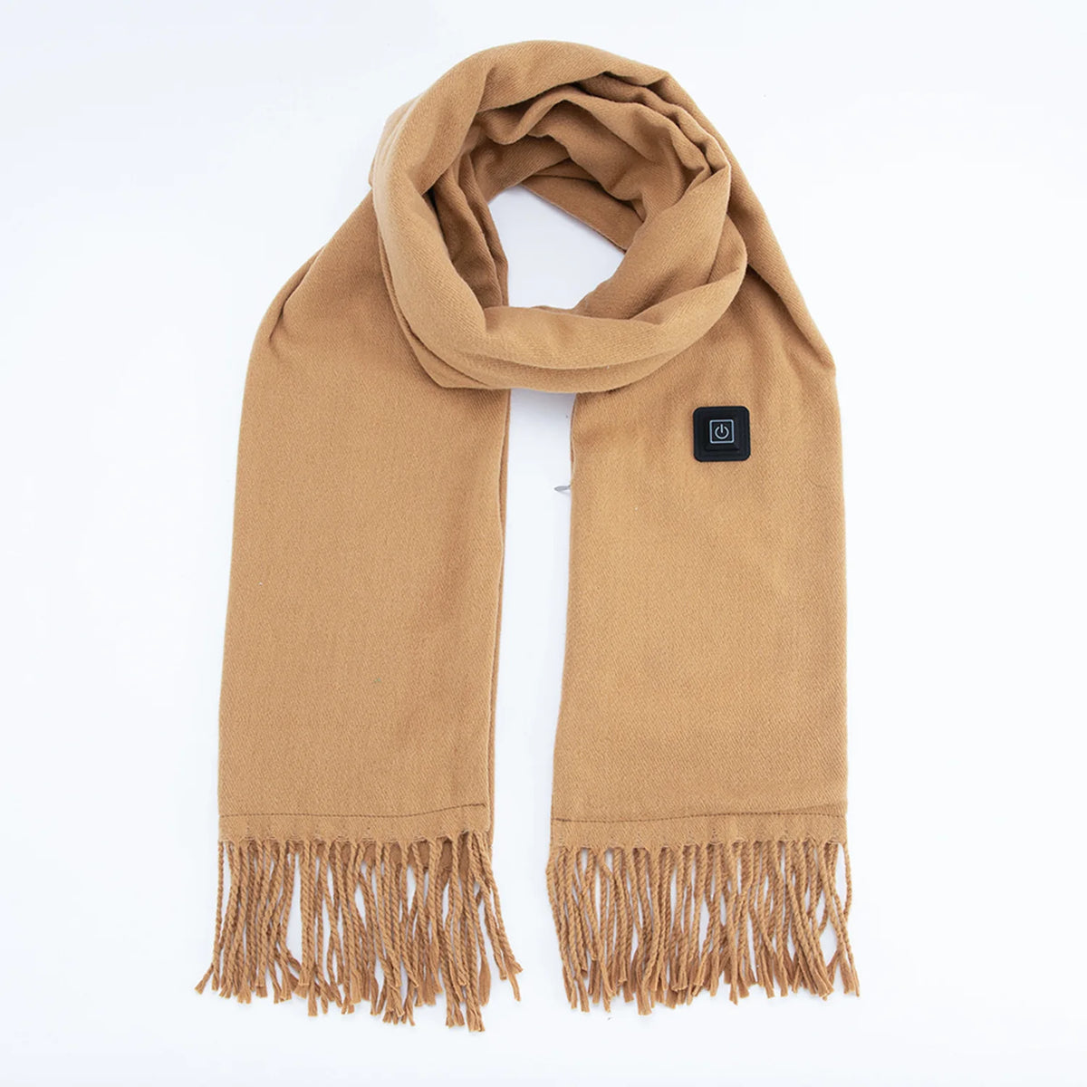 USB Heated Scarf | 3 Heat Gears, Soft Fleece Fringe Neck Warmer