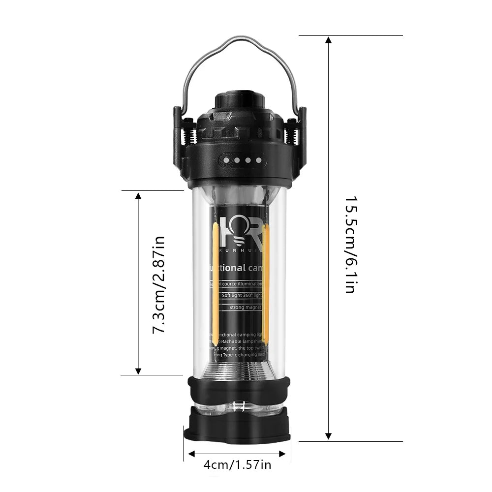 Retro Waterproof Camping Lantern, 3000mAh