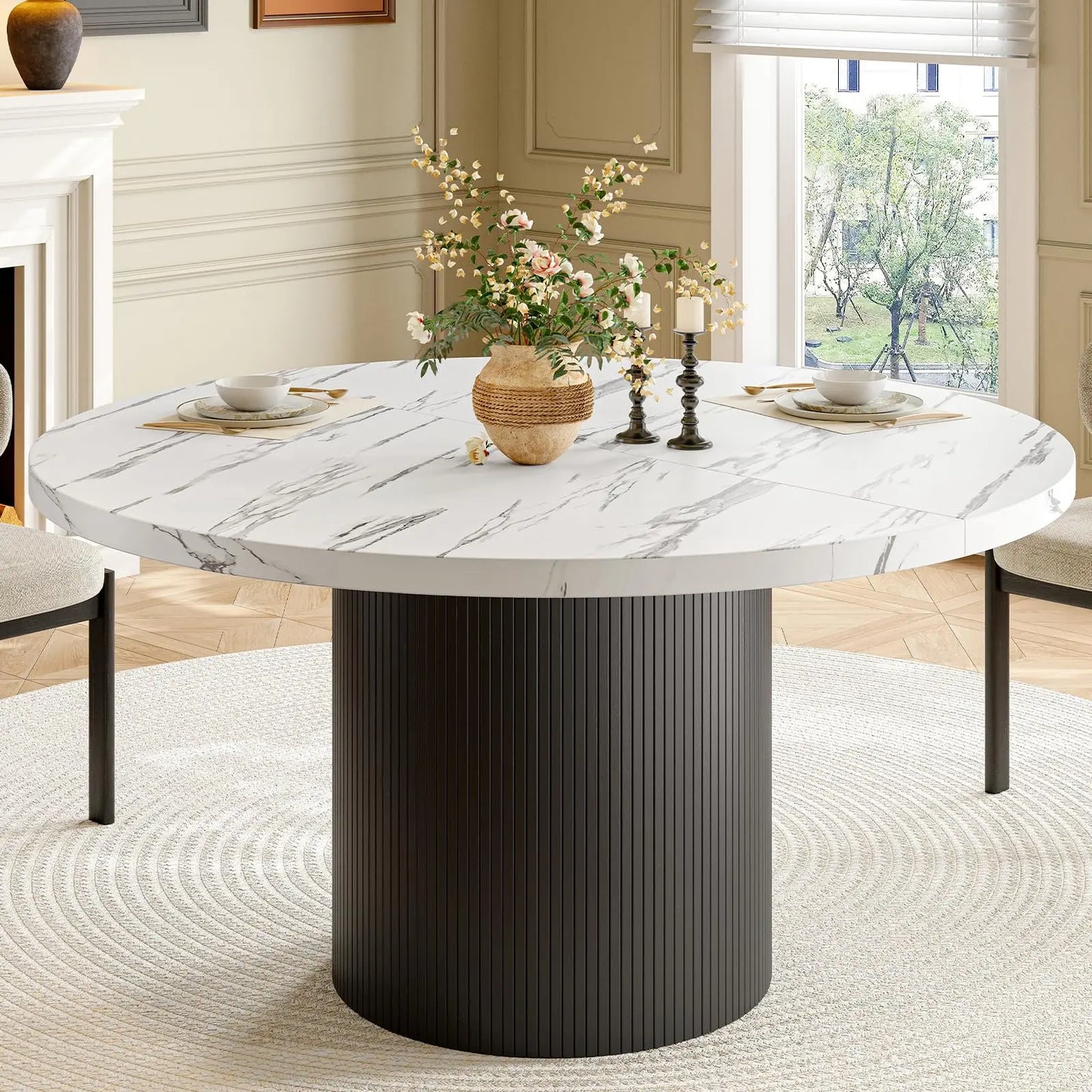 Marchetti Fluted Round Dining Table