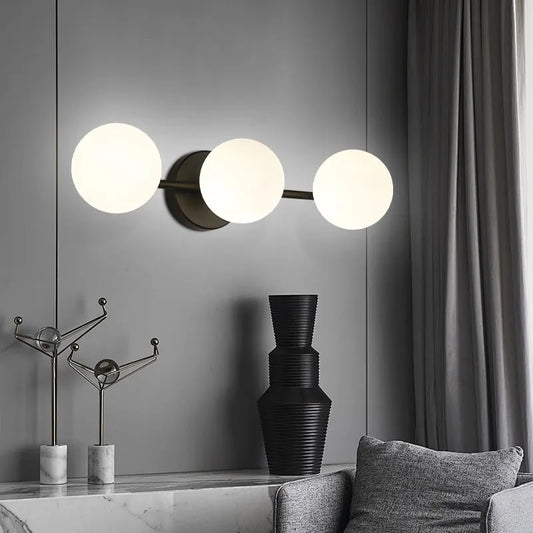 Triple Globe Nordic Wall Light