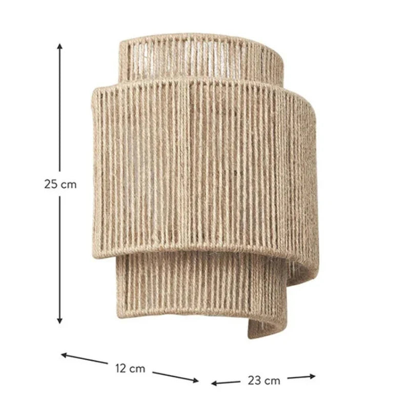 RattanGlow Handwoven Wall Sconce
