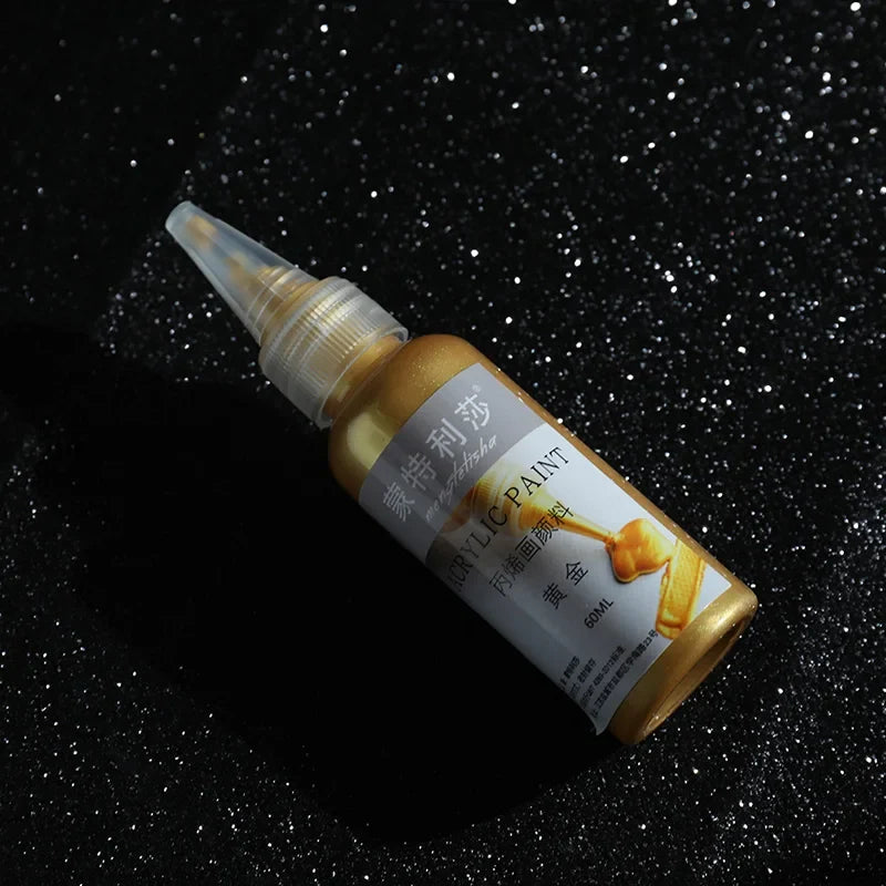 Metallic Acrylic Paint Set, 8 Colors, 60ml