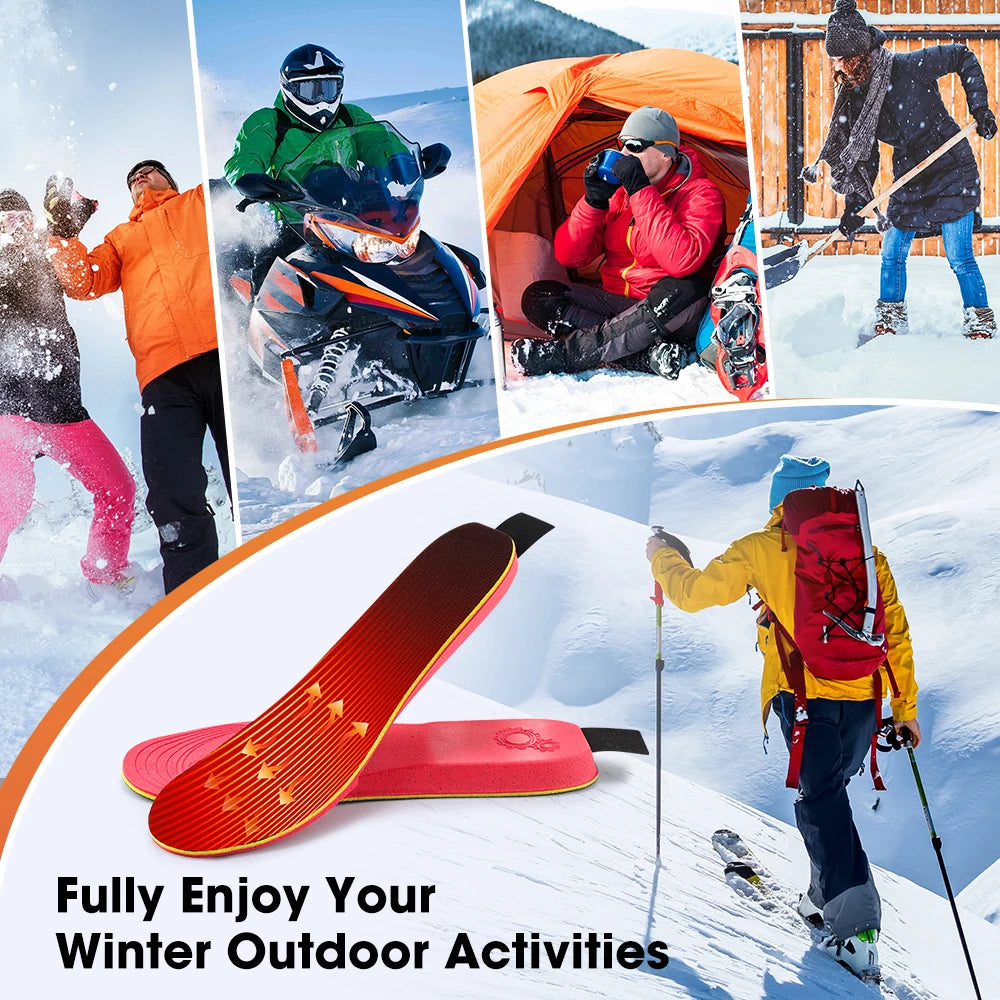 Rechargeable Heated Insoles | App-Controlled Foot Warmers for Winter Boots