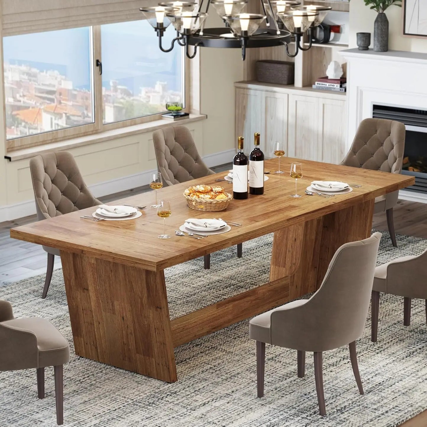 Millfield Farmhouse Pedestal Table