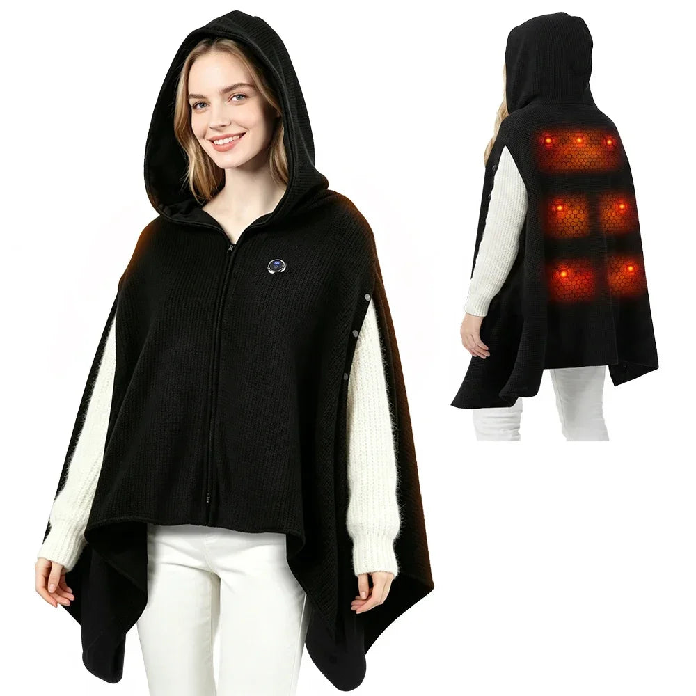 Heated Hooded Shawl Graphene Wrap