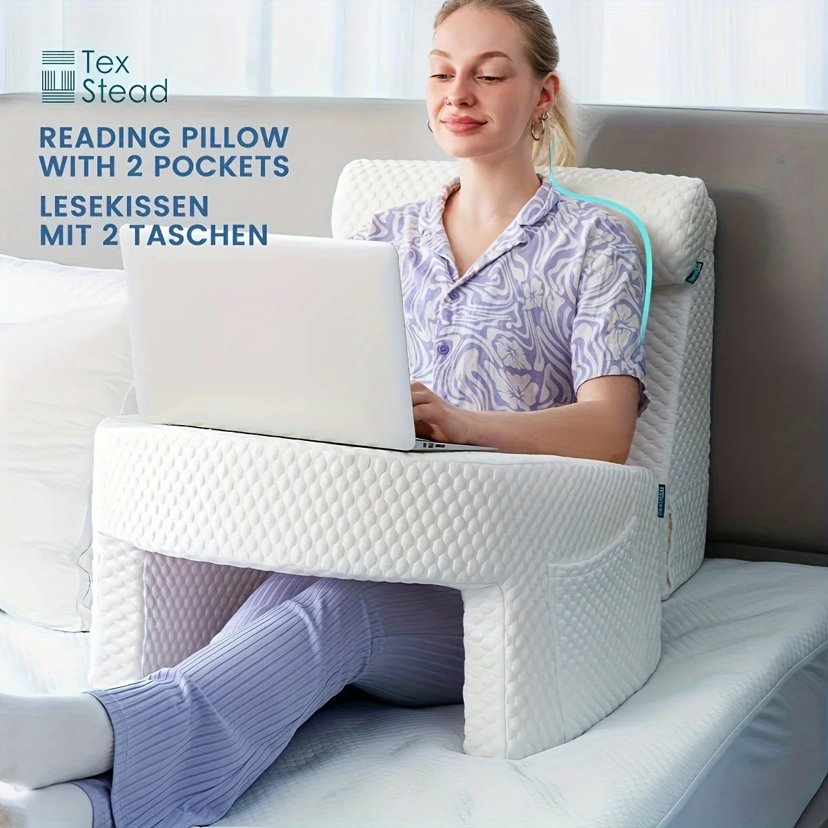 XL Memory Foam Bed Rest Pillow
