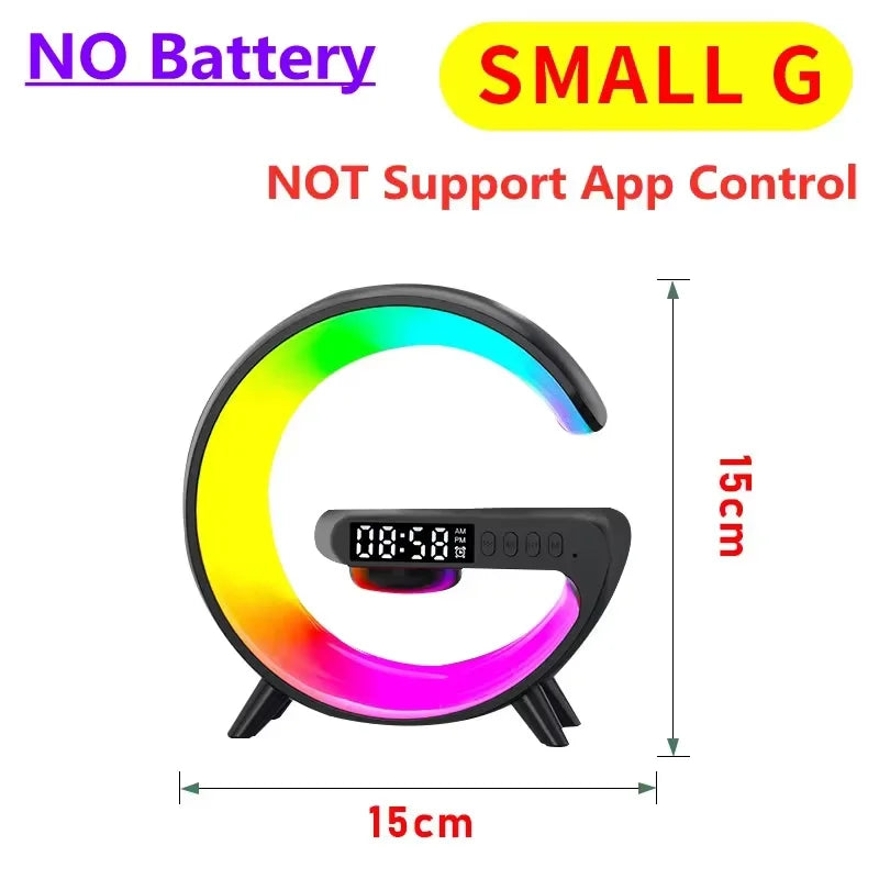 RGB Alarm Clock Wireless Charger Stand