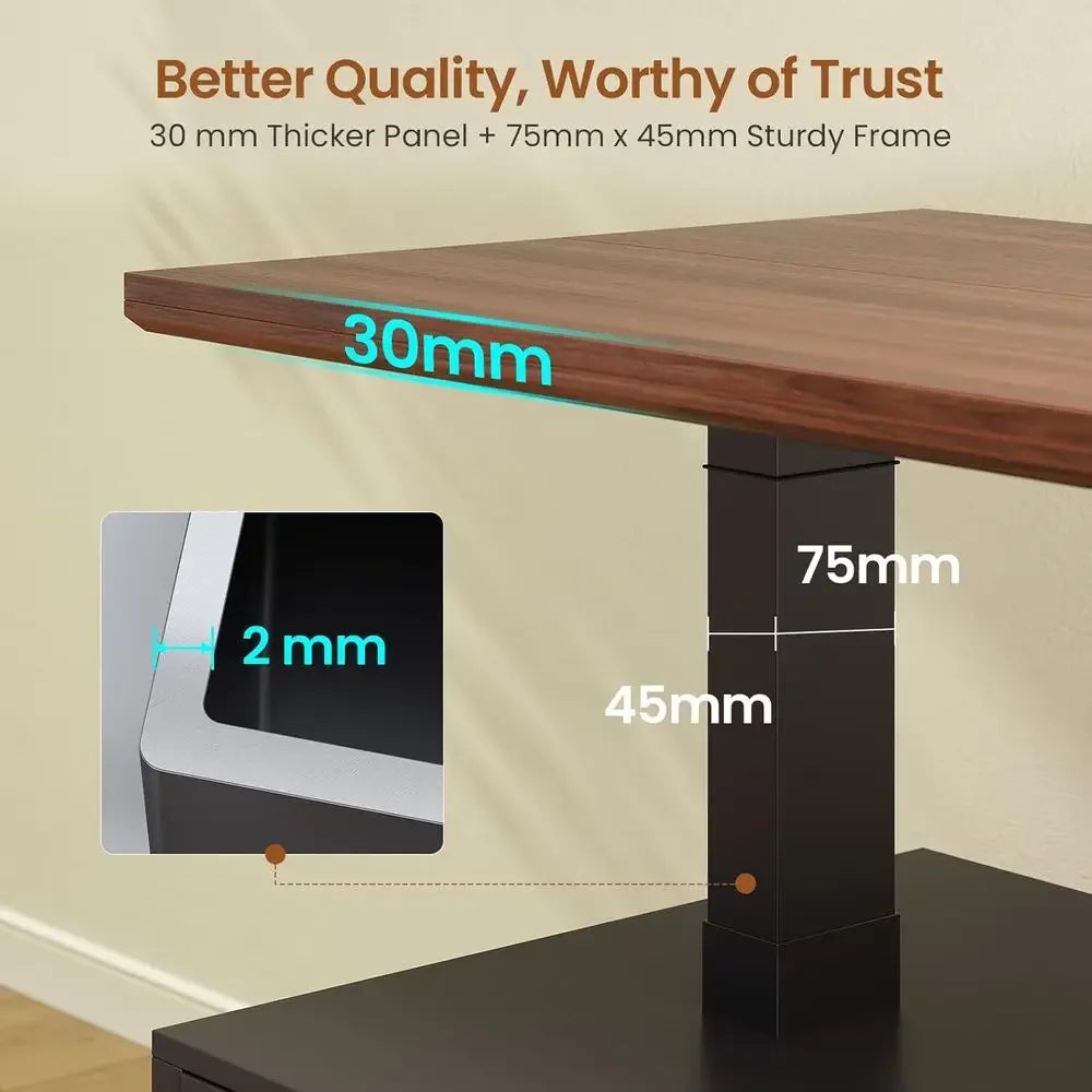 Standing Desk with 3 Drawers